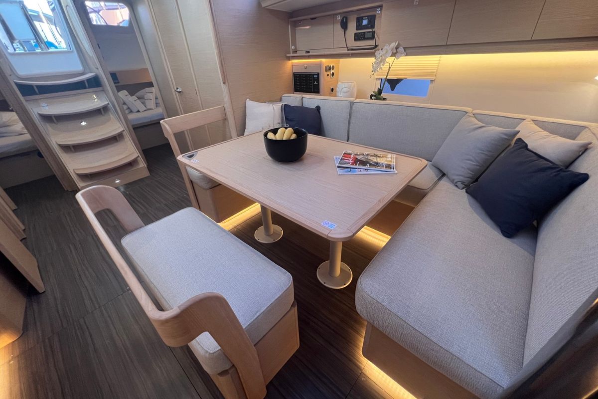 Salon of Kaja, a Dufour 430 GL sailboat at Grad Pula, Croatia