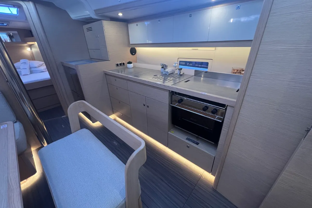Galley of Kaja, a Dufour 430 GL sailboat at Grad Pula, Croatia