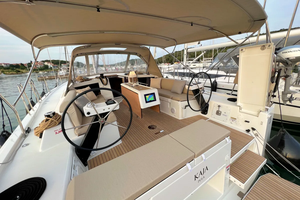Kaja, a Dufour 430 GL sailboat at Grad Pula, Croatia