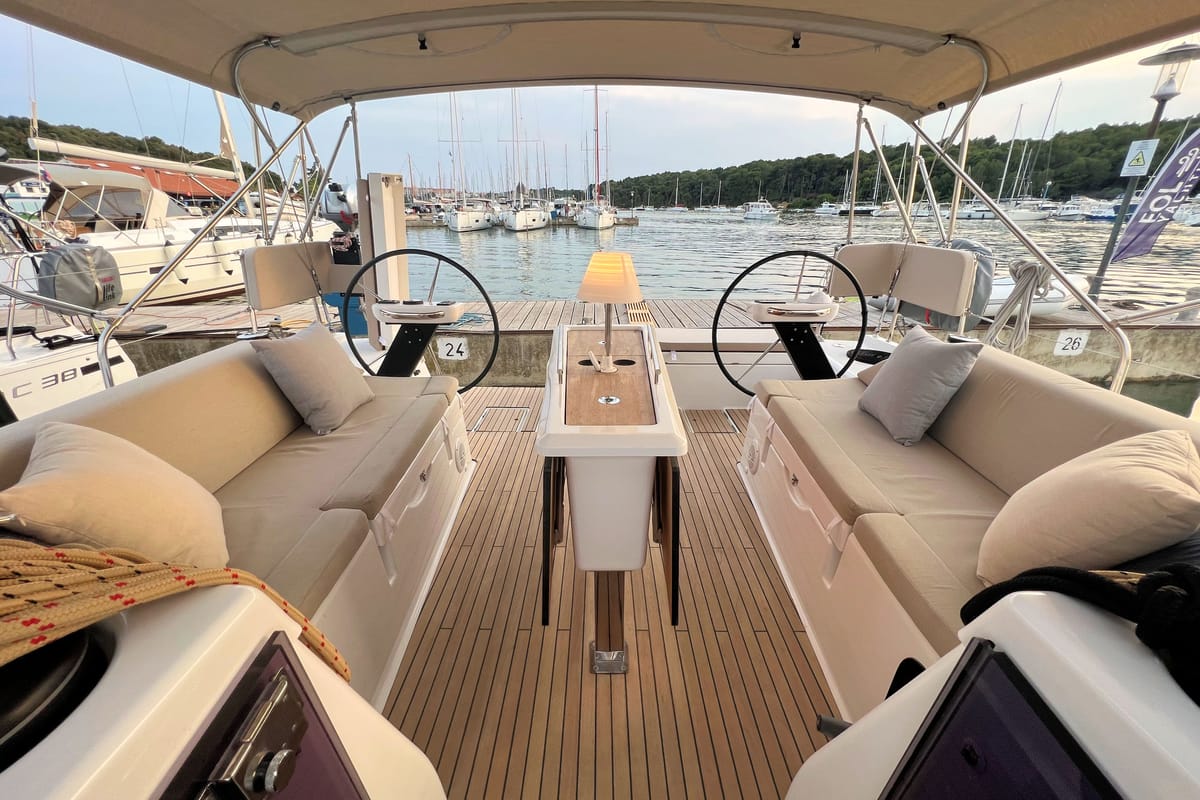 Kaja, a Dufour 430 GL sailboat at Grad Pula, Croatia