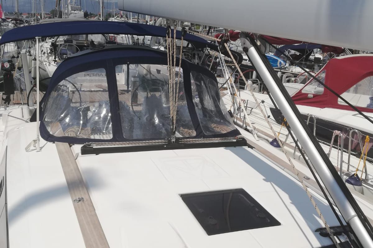 Arba, a Dufour 460 Grand Large sailboat at Općina Medulin, Croatia