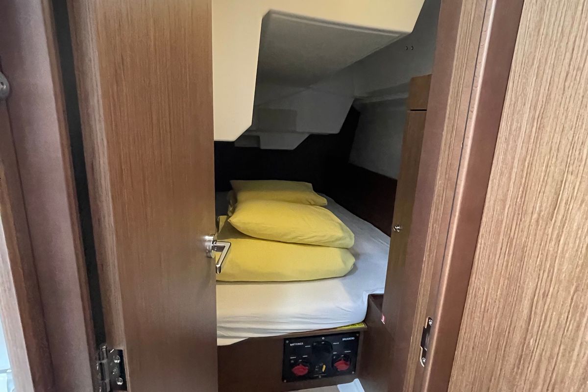 Cabin on Cocco, a Beneteau Oceanis 38.1 sailboat at Grad Šibenik, Croatia