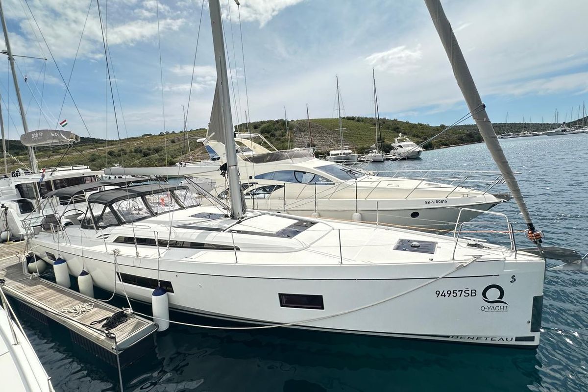 Exterior view of Full Moon, a Beneteau Oceanis 51.1 sailboat at Primošten, Croatia