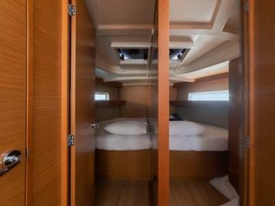Cabin on Ecume, a Jeanneau Sun Odyssey 440 sailboat at Lavreotiki Municipal Unit, Greece