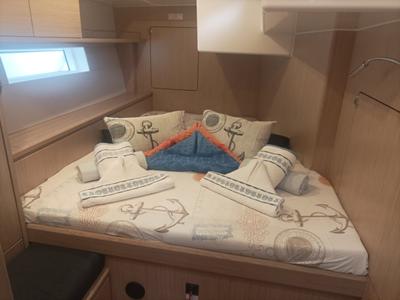Cabin on Olimp, a Bavaria C57 sailboat at Split, Croatia