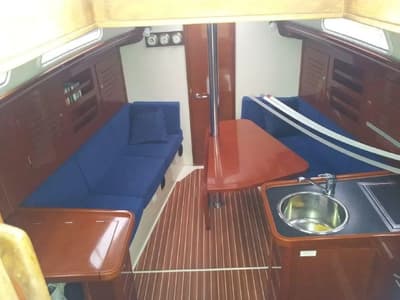 Salon of Tendance III, a Hanse Yachts Hanse 315 sailboat at Grimaud, France