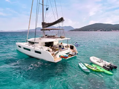 Andiamo, a Lagoon Lagoon 50 catamaran at Athens, Greece