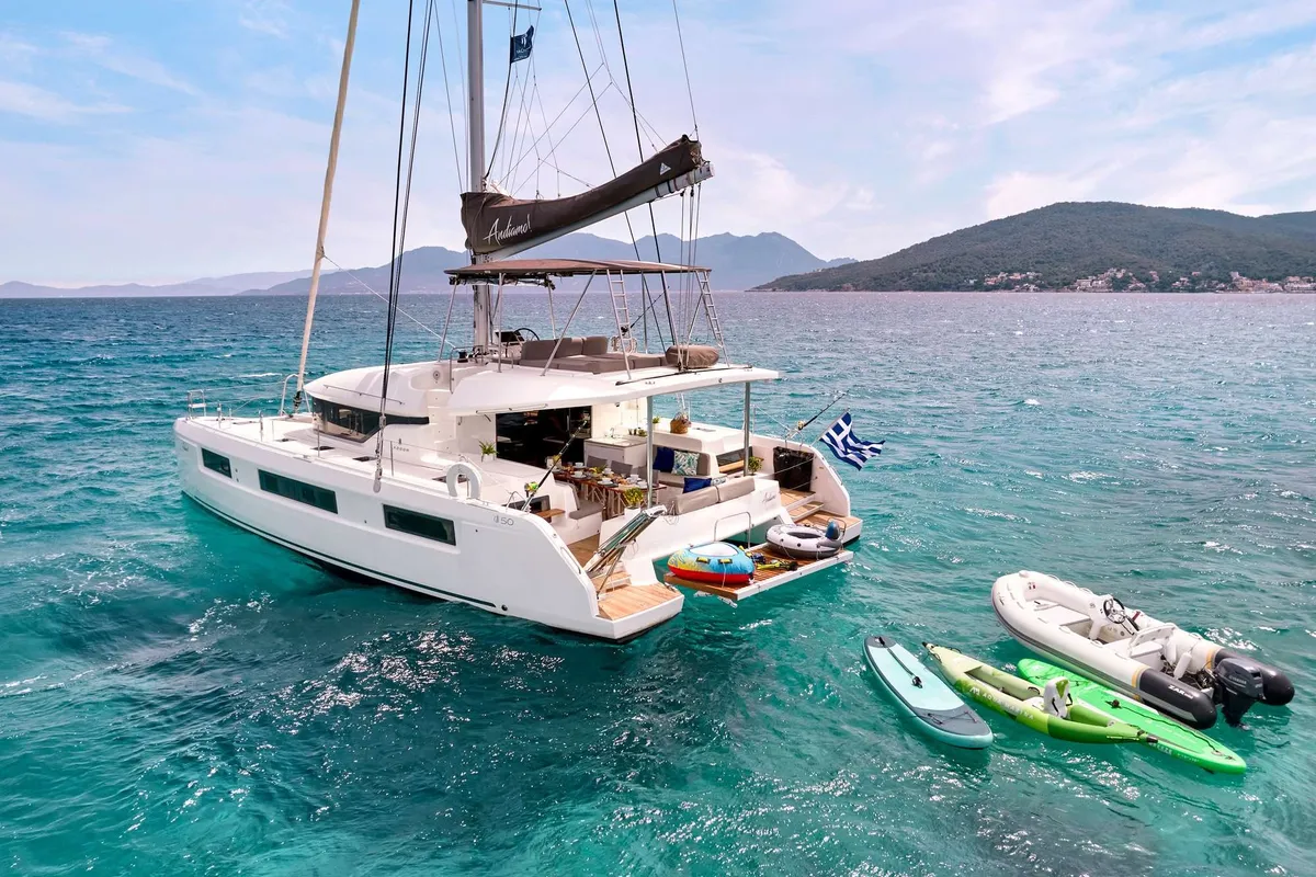 Andiamo, a Lagoon Lagoon 50 catamaran at Athens, Greece