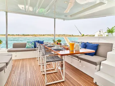 Andiamo, a Lagoon Lagoon 50 catamaran at Athens, Greece