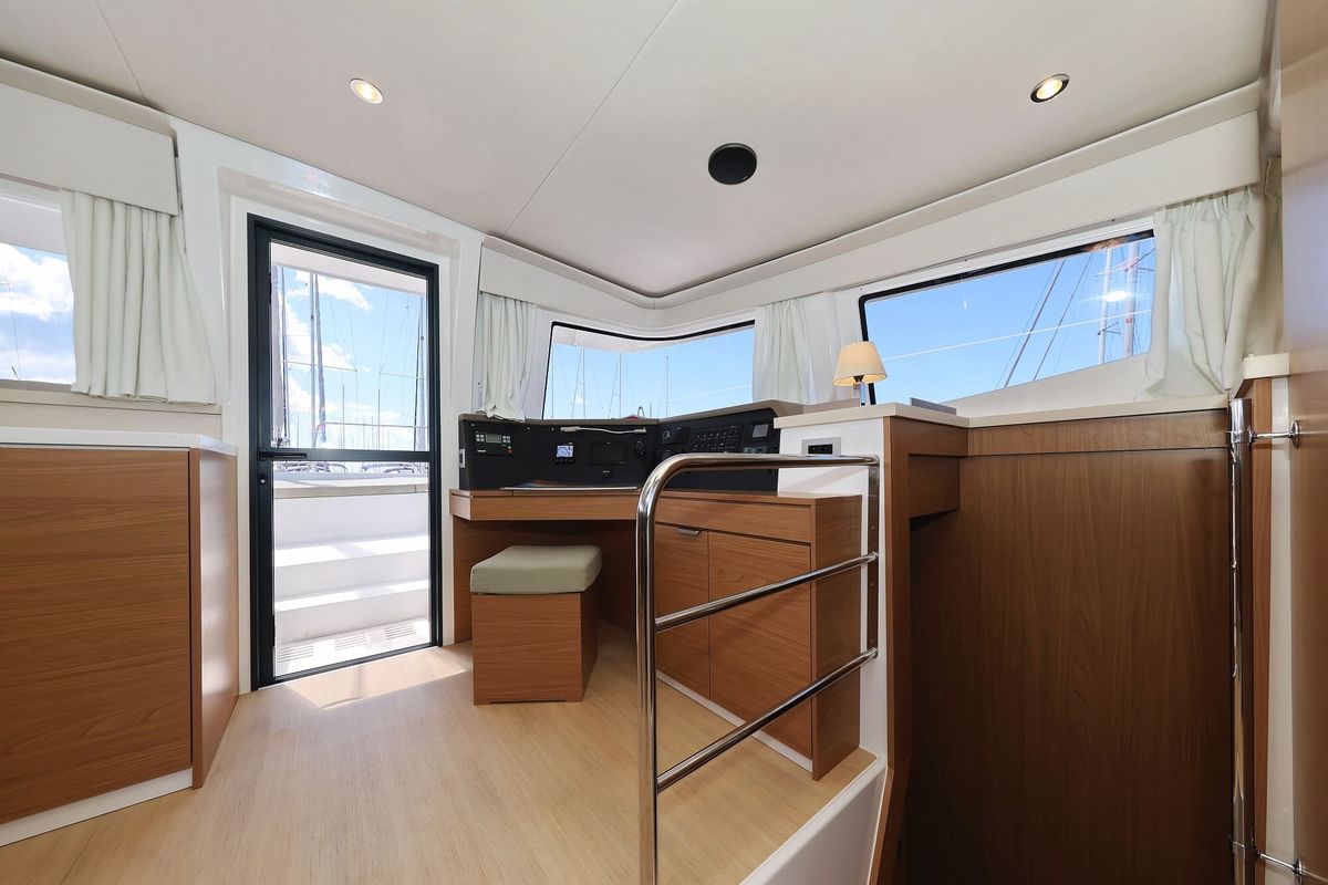 Salon of Breeze, a Bali 4.4 catamaran at Općina Sukošan, Croatia