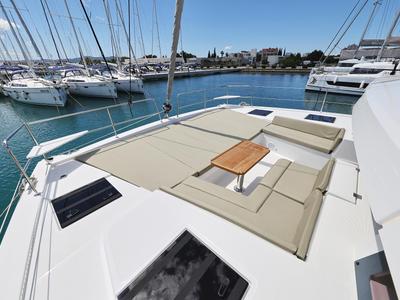 Deck of Breeze, a Bali 4.4 catamaran at Općina Sukošan, Croatia