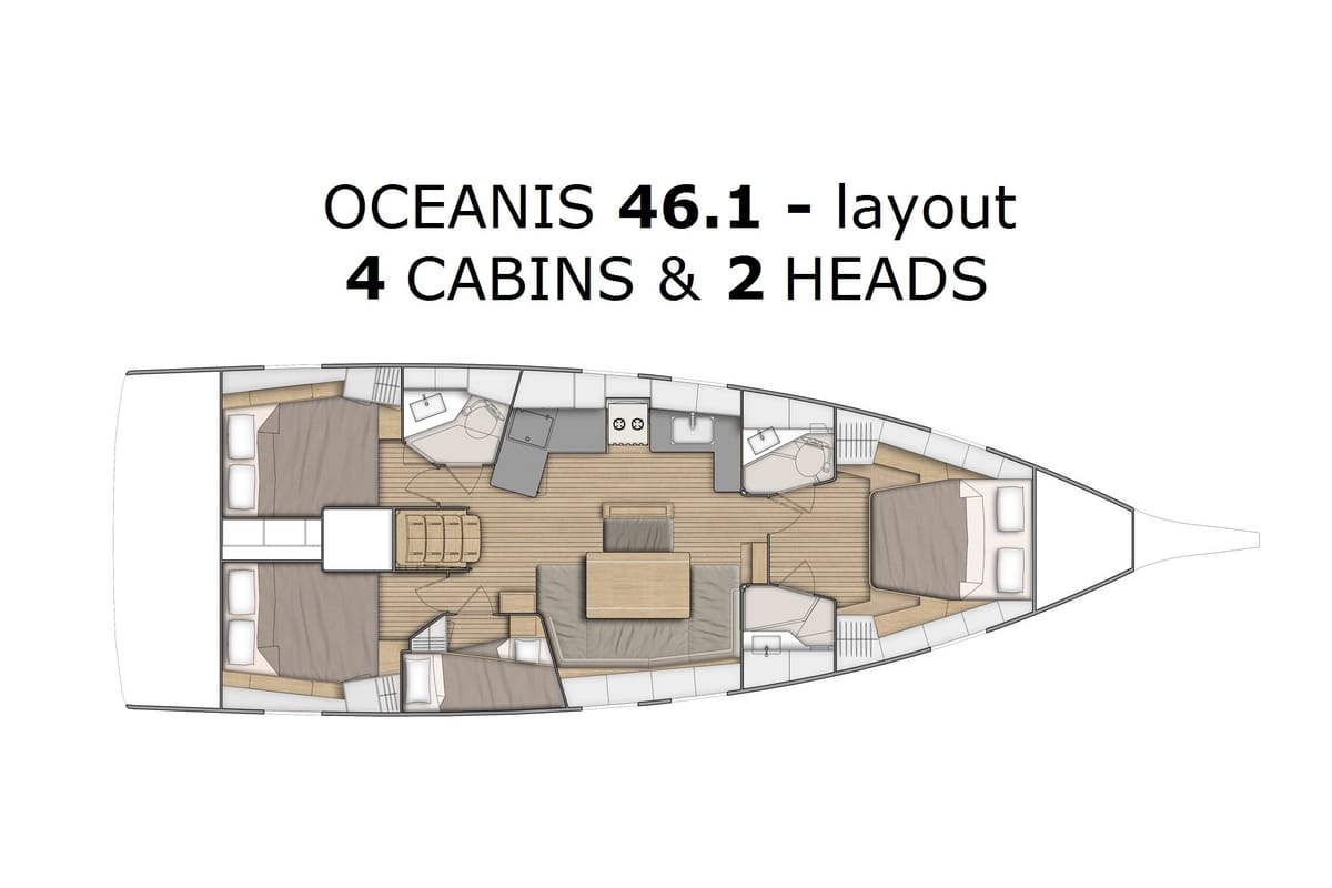 Olma, a Beneteau Oceanis 46.1 sailboat at Split, Croatia