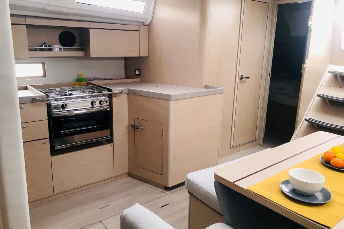 Salon of Azorian, a Beneteau Oceanis 40.1 sailboat at Split, Croatia