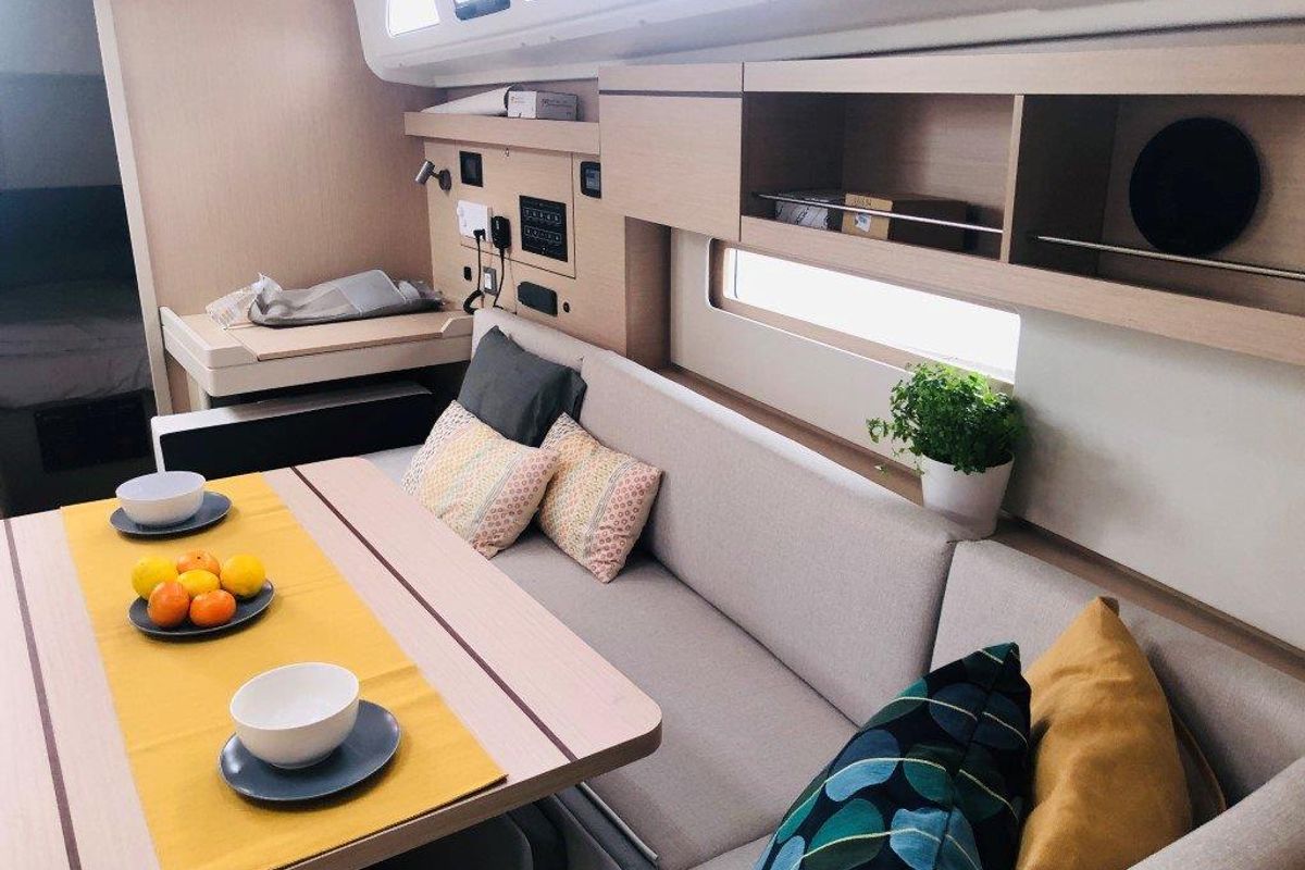 Galley of Azorian, a Beneteau Oceanis 40.1 sailboat at Split, Croatia