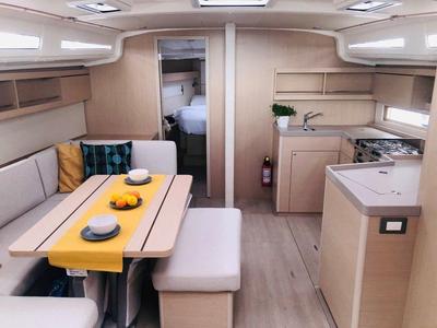 Salon of Azorian, a Beneteau Oceanis 40.1 sailboat at Split, Croatia