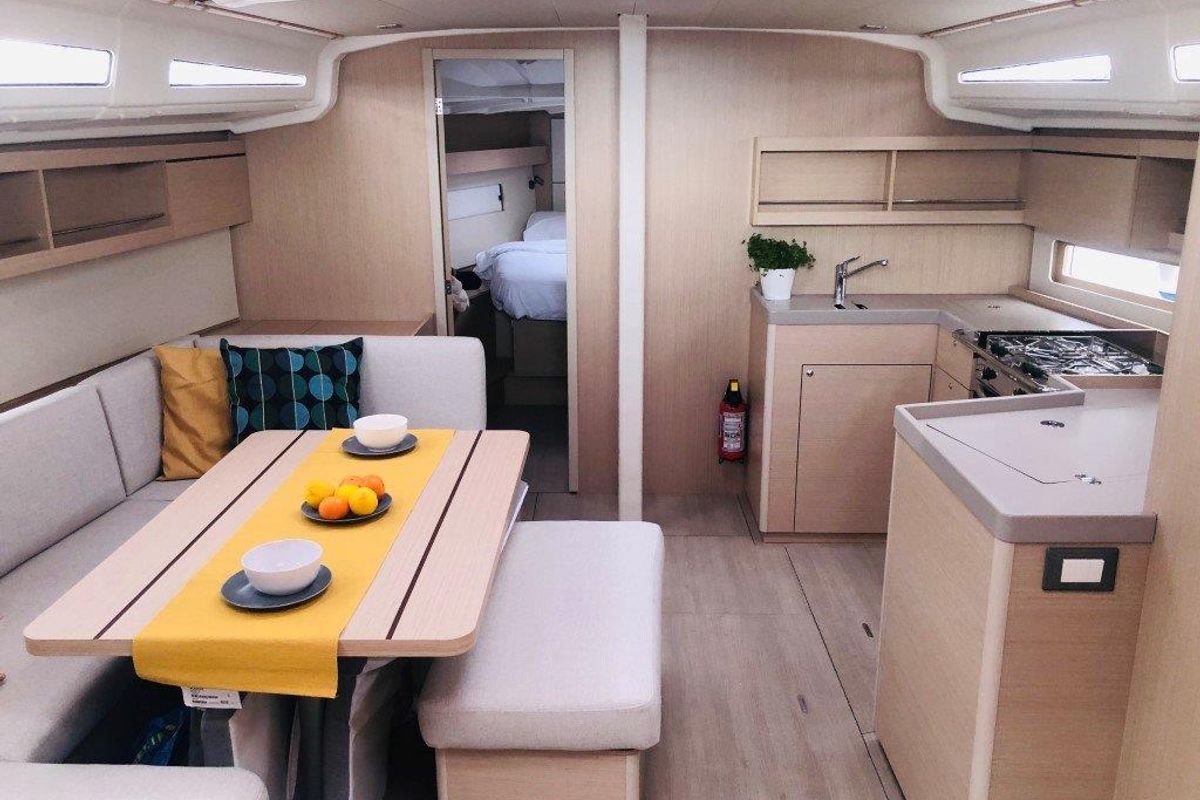 Salon of Azorian, a Beneteau Oceanis 40.1 sailboat at Split, Croatia