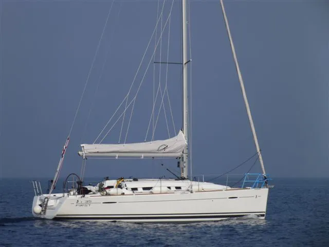 Exterior view of Saggitarius, a Beneteau First 35 sailboat at Jezera, Croatia