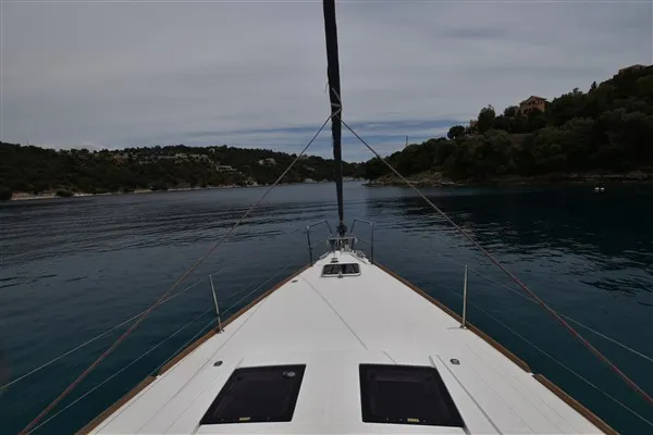 Deck of Chilli Pepper, a Beneteau Oceanis 45 sailboat at Volos Municipality, Greece