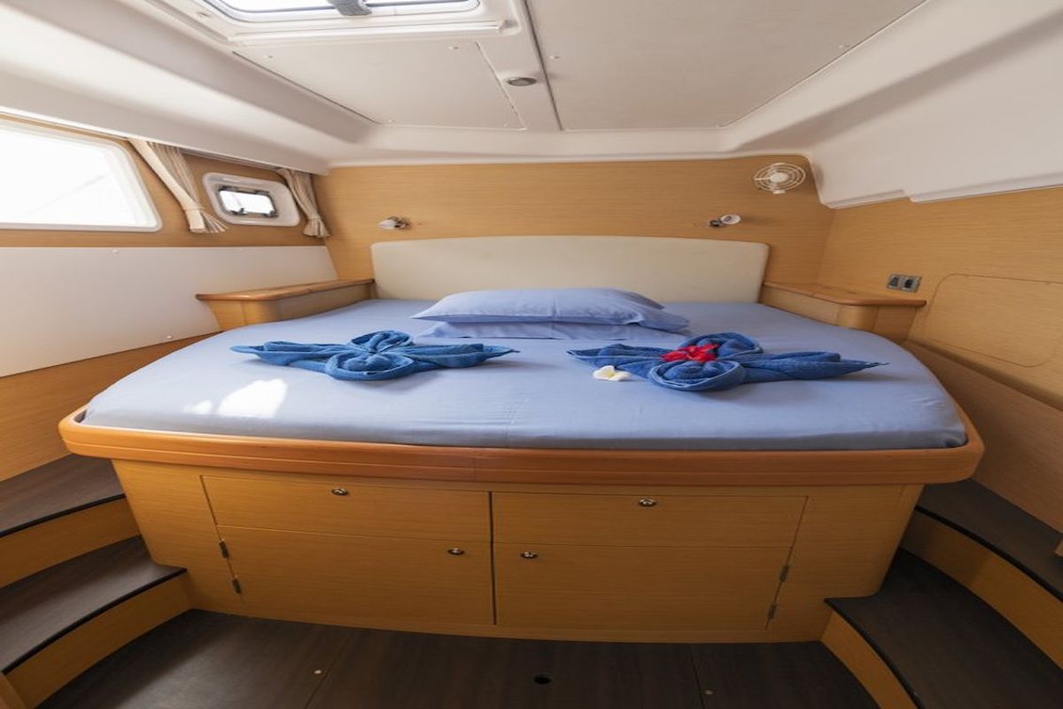 Cabin on Mystikal, a Lagoon 440 catamaran at Baan Salak Phet, Thailand