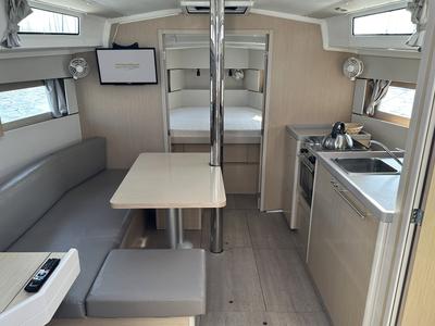 Salon of Tena, a Beneteau Oceanis 38.1 sailboat at Punat, Croatia