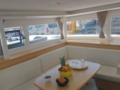Salon of Nathalie, a Lagoon 450 S catamaran at Split, Croatia