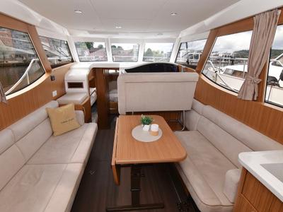 Salon of Dalen, a Greenline 33 yacht at Porsgrunn, Norway