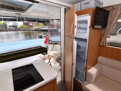 Galley of Dalen, a Greenline 33 yacht at Porsgrunn, Norway