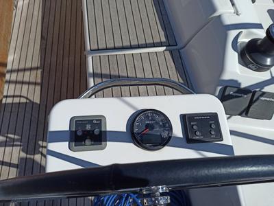 Cockpit of Esko, a Dufour 390 GL sailboat at Grad Pula, Croatia