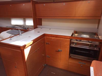 Galley of Esko, a Dufour 390 GL sailboat at Grad Pula, Croatia