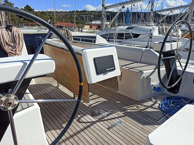 Deck of Esko, a Dufour 390 GL sailboat at Grad Pula, Croatia