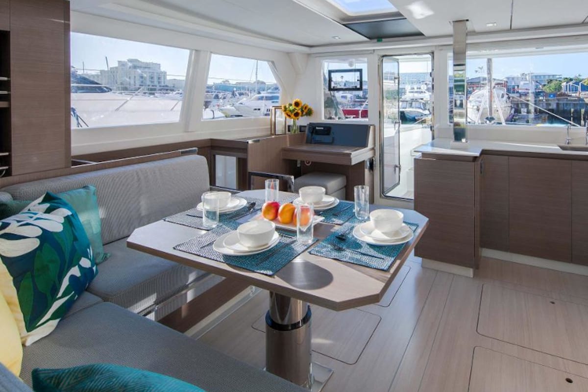 Moorings 4200/3 Club, a Leopard 42 catamaran at Central Abaco, Bahamas