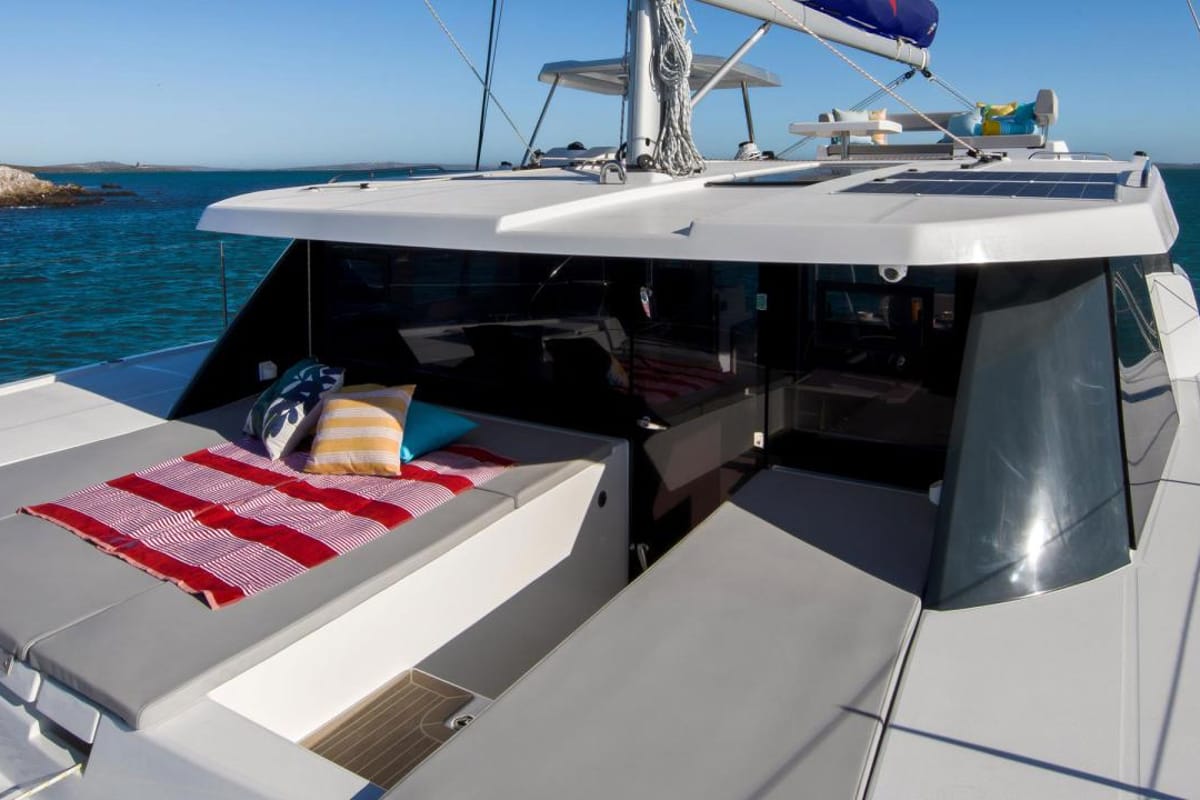 Moorings 4200/3 Club, a Leopard 42 catamaran at Central Abaco, Bahamas