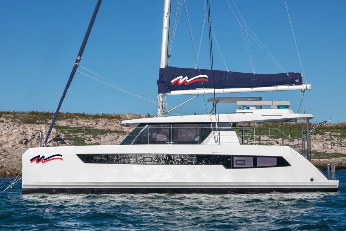 Moorings 4200/3 Club, a Leopard 42 catamaran at Central Abaco, Bahamas