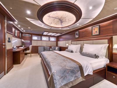 Cabin on Lady Gita, a Gulet Motor sailer yacht at Split, Croatia