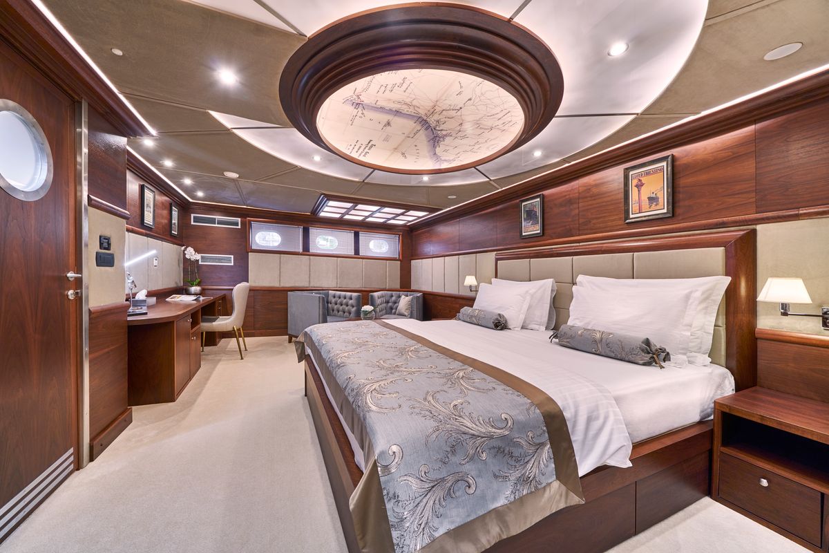 Cabin on Lady Gita, a Gulet Motor sailer yacht at Split, Croatia