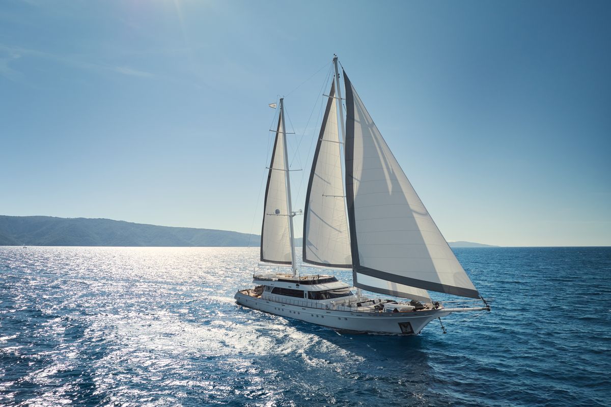 Exterior view of Lady Gita, a Gulet Motor sailer yacht at Split, Croatia