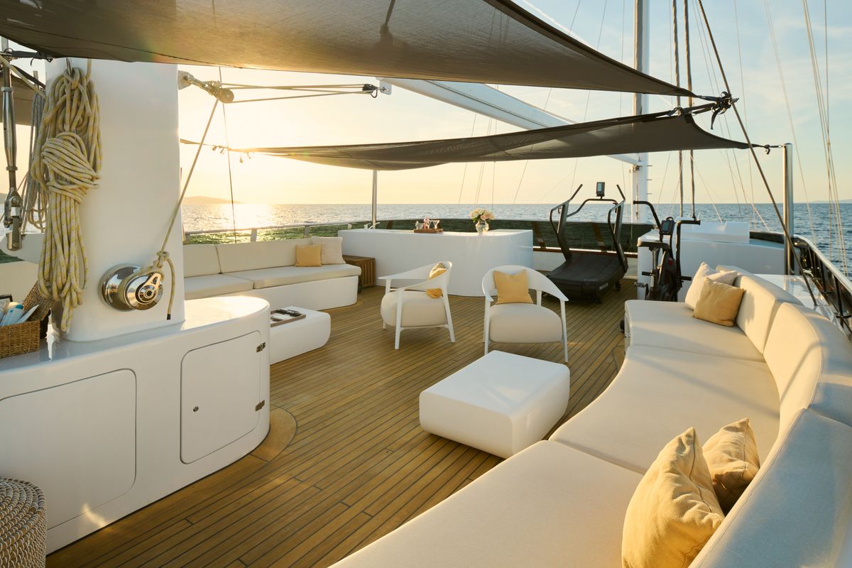 Cabin on Lady Gita, a Gulet Motor sailer yacht at Split, Croatia