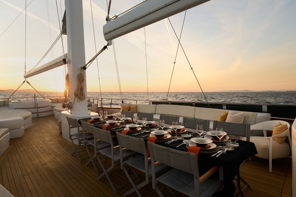 Cabin on Lady Gita, a Gulet Motor sailer yacht at Split, Croatia