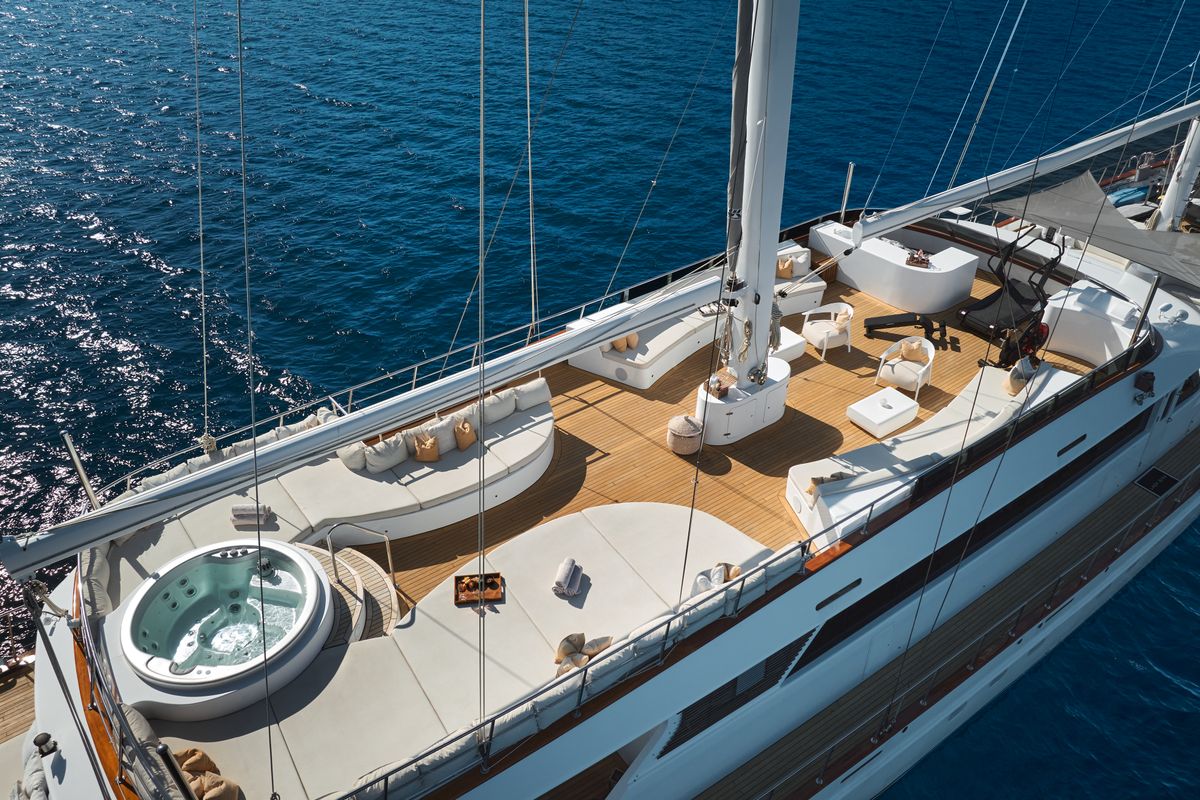 Exterior view of Lady Gita, a Gulet Motor sailer yacht at Split, Croatia