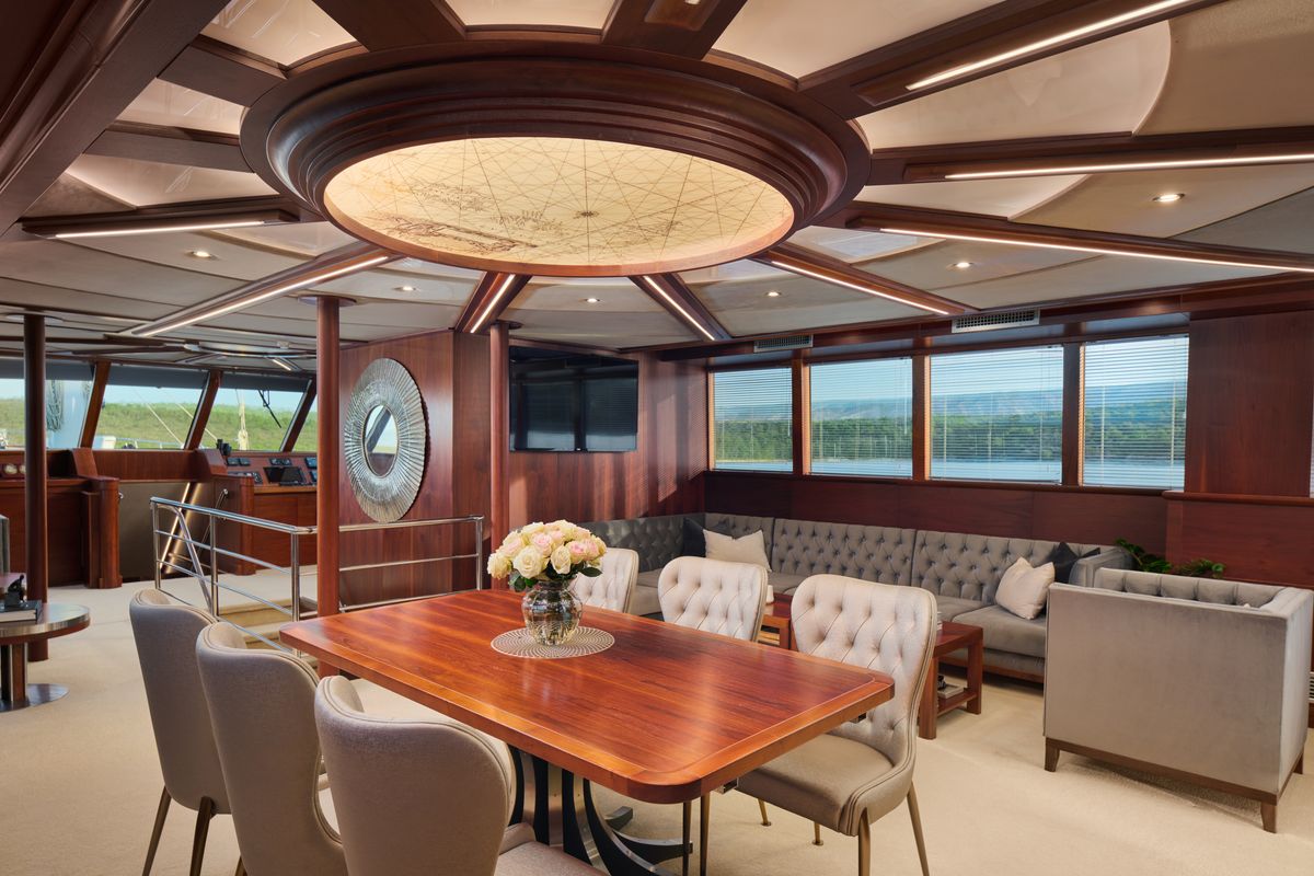 Salon of Lady Gita, a Gulet Motor sailer yacht at Split, Croatia