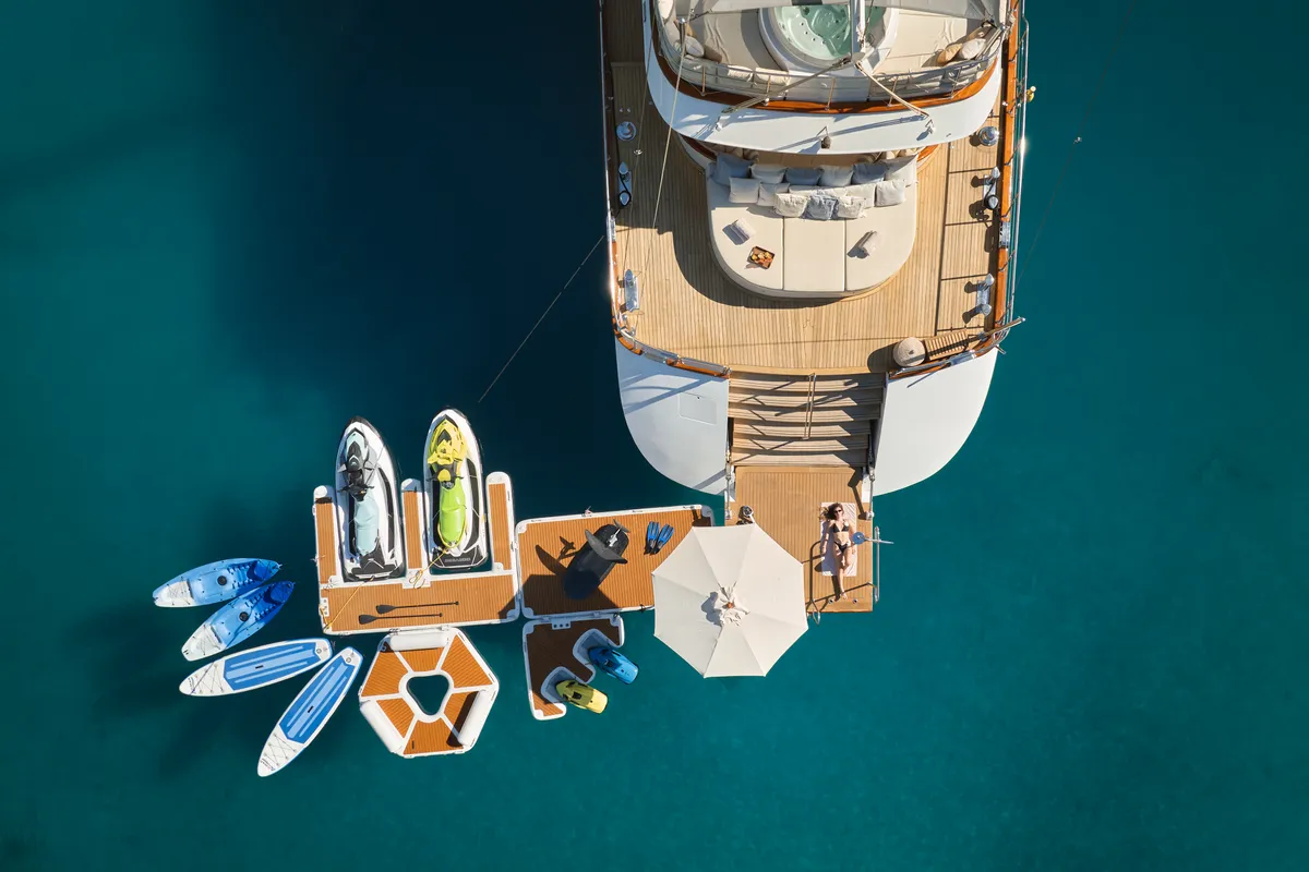 Exterior view of Lady Gita, a Gulet Motor sailer yacht at Split, Croatia