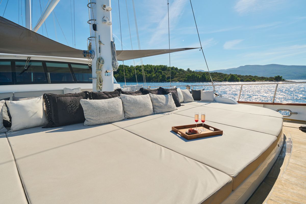 Exterior view of Lady Gita, a Gulet Motor sailer yacht at Split, Croatia