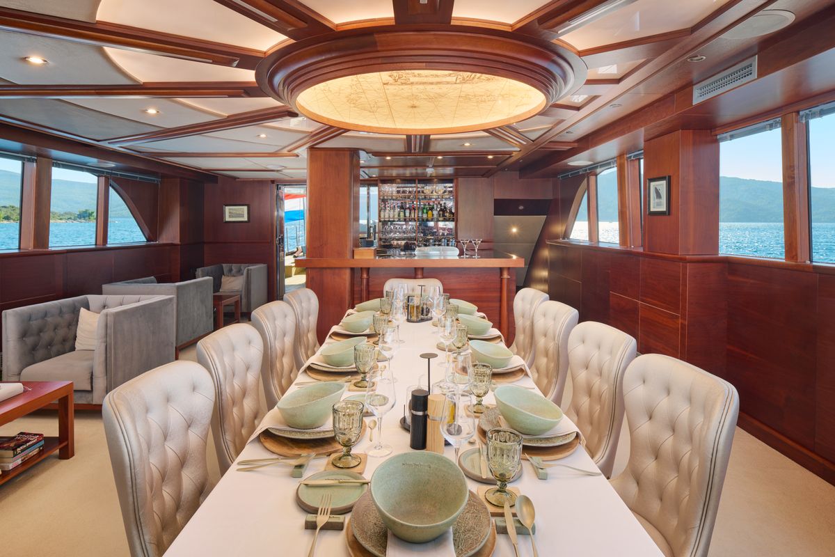 Cabin on Lady Gita, a Gulet Motor sailer yacht at Split, Croatia