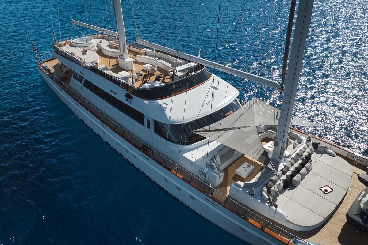 Cabin on Lady Gita, a Gulet Motor sailer yacht at Split, Croatia