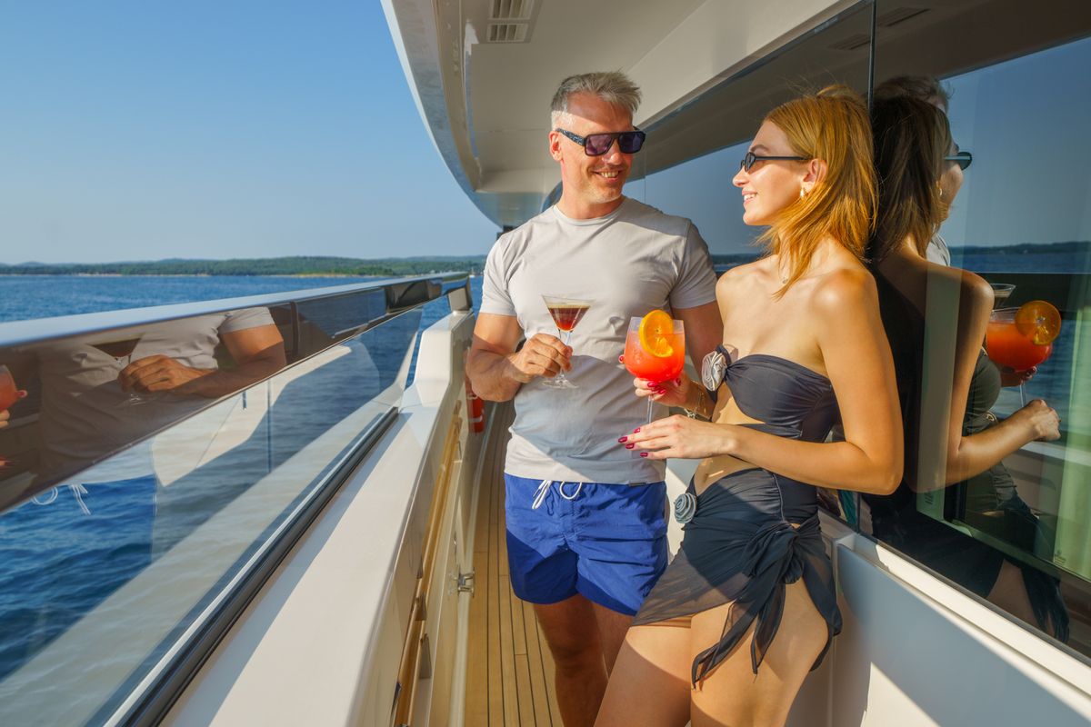 Deck of Primus, a Sanlorenzo San Lorenzo SL 96 yacht at Seget Donji, Croatia