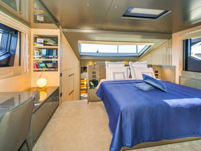 Cabin on Primus, a Sanlorenzo San Lorenzo SL 96 yacht at Seget Donji, Croatia