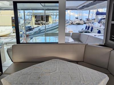 Lady Lety, a Leopard 45 catamaran at Procida, Italy