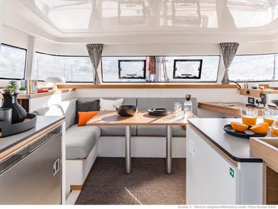 Salon of Zenith, a Excess 11 catamaran at Municipal Unit of Lefkada, Greece