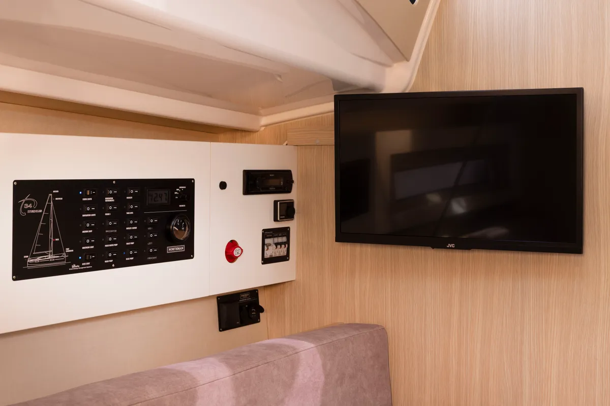 Wyspa Pajecza, a Northman Maxus 34 sailboat at Sztynort, Poland