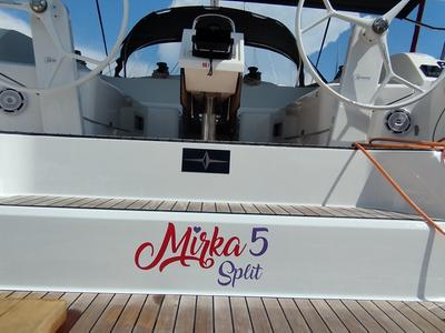 Deck of Mirka 5, a Bavaria Cruiser 46 sailboat at Split, Croatia